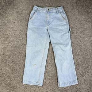 VTG Guess Jeans Womens 26 Blue Light Wash Relaxed Straight Carpenter 24 Inseam